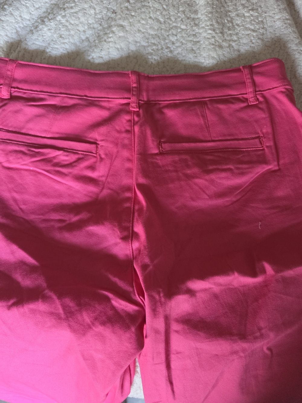 Women’s Bright Pink Stretch Capri Shorts - Picture 5 of 5